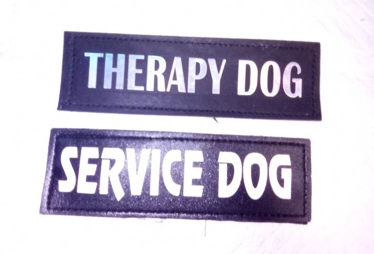 BRAND NEW IN PACKAGING LARGE ASSISTANCE DOG COLLARS & REFLECTIVE & LUMINOUS VELCRO PATCHES