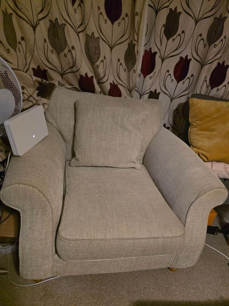 One - seater fabric sofa