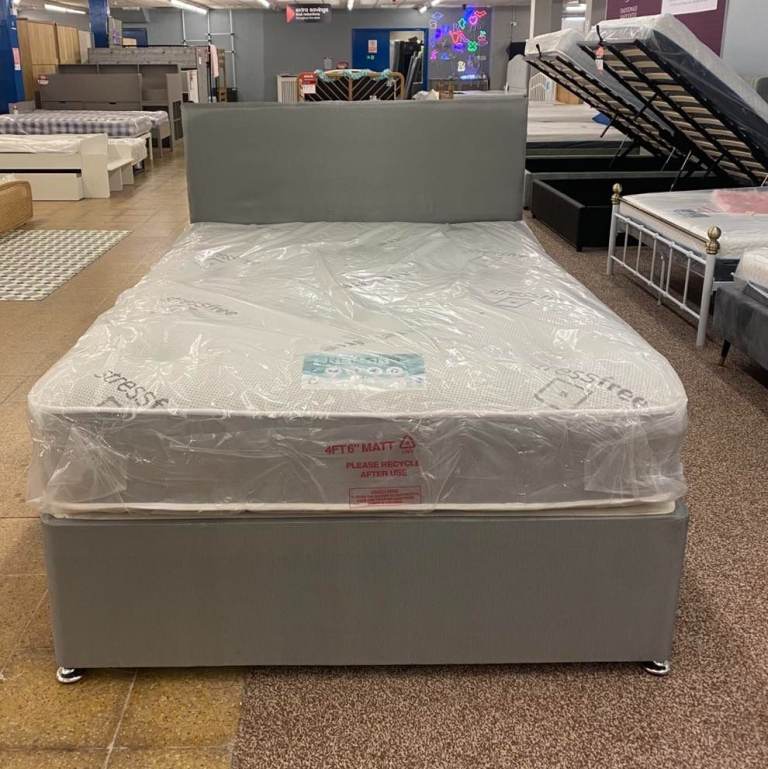 🛏️ 4FT6 Divan Bed + Foam Mattress & Storage Draws Optional📞 25% OFF – Best Price Deal