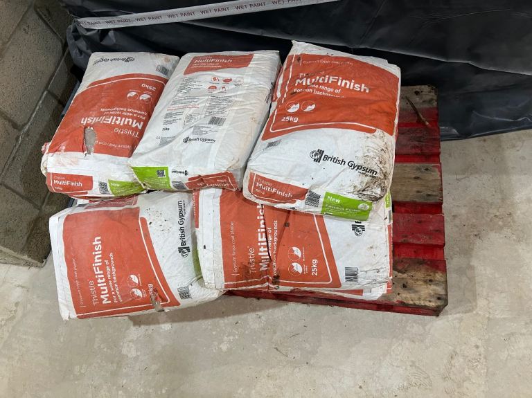 Thistle Multi Finish plaster dated 22/12/25 24 bags available 