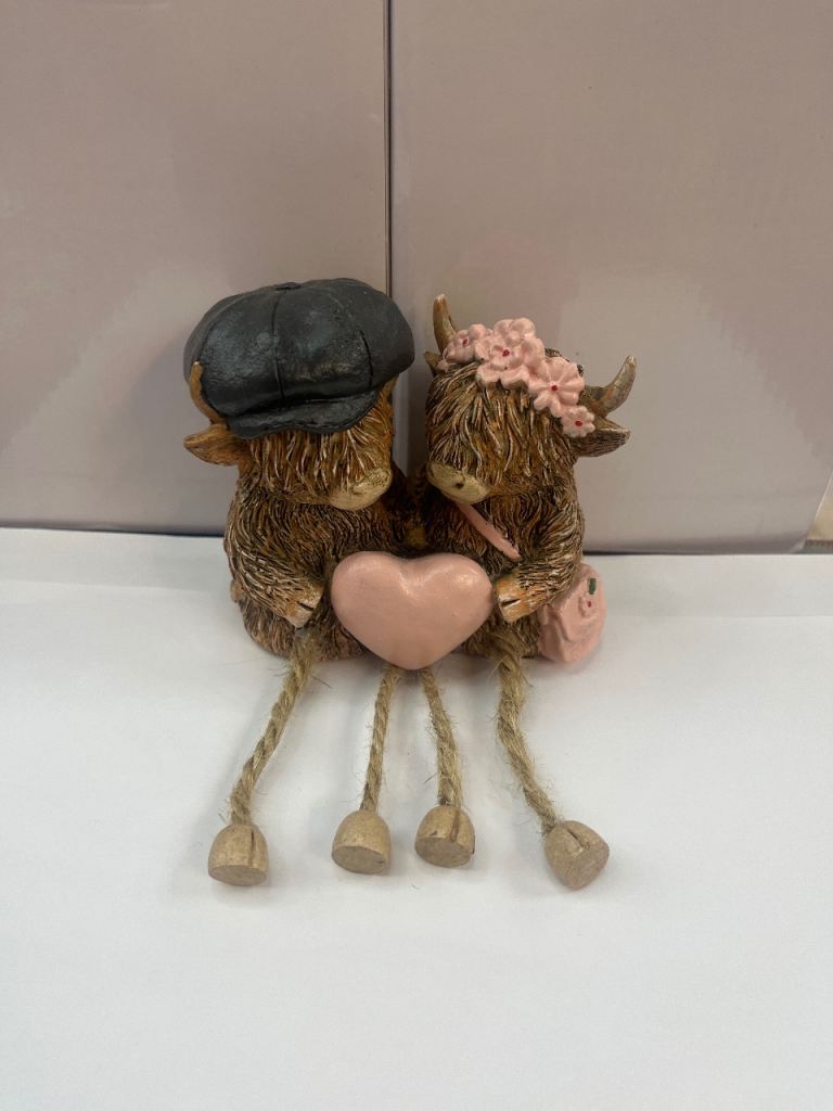 Highland Cow Couple Figurine