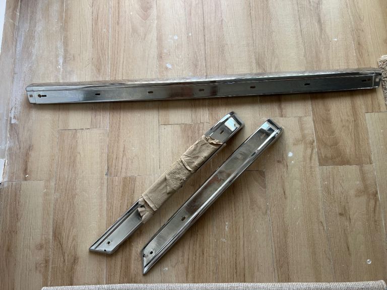 BMW E28 rear bumper chrome 3-piece NOS ORIGINAL rare