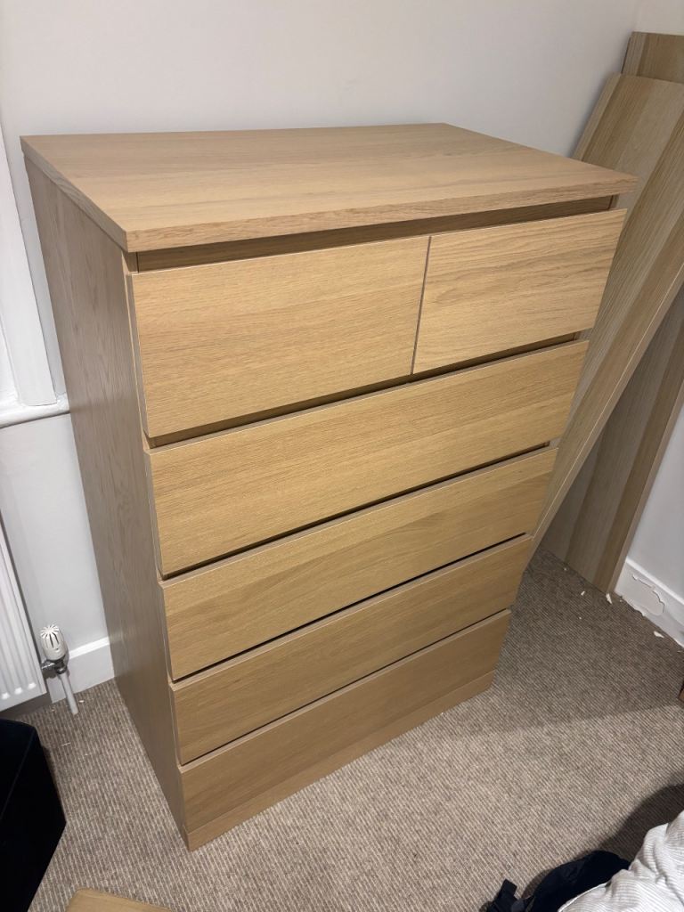 Ikea Malm chest of 6 drawers
