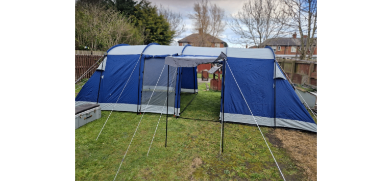 Outwell Colorado 8 Triple Room Tunnel Tent – Blue, Good Condition