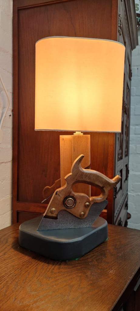 Bespoke carpentry saw table lamp (DELIVERY AVAILABLE)
