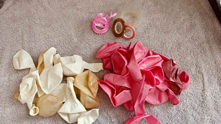 Party Decoration - Pink, Bunting, Balloons