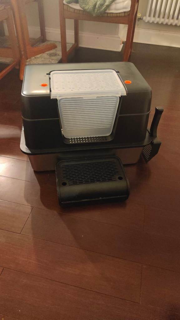 XXL stainless steel cat litter tray (RRP £54)