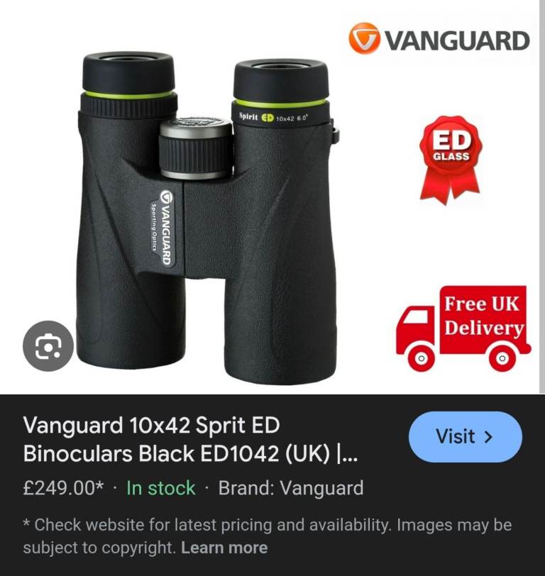 Vanguard ED binocular 10 x 42