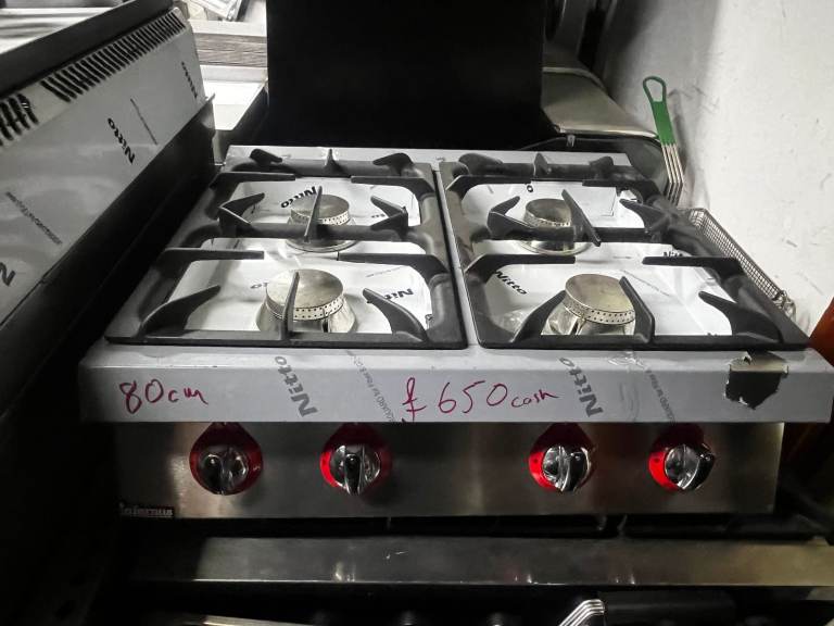 NEW GAS 4 BURNER COOKER COUNTER TOP DIZAYN CATERING COMMERCIAL KITCHEN FAST FOOD SHOP