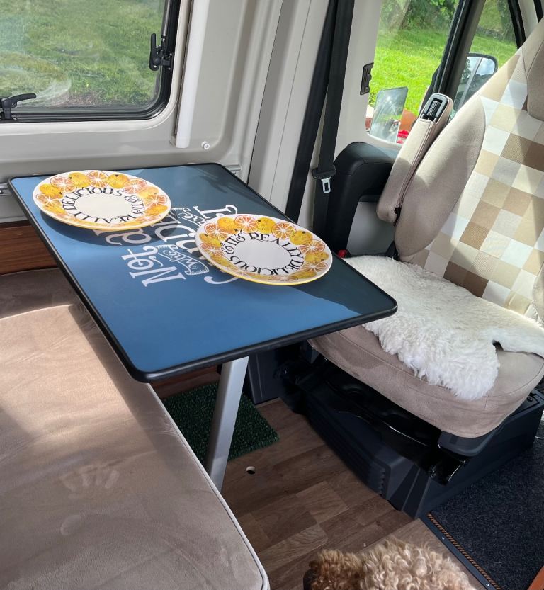 Lightweight campervan table 49cm x 64cm to fit side rail 