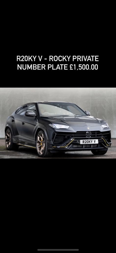 PRIVATE REGISTRATION PLATES