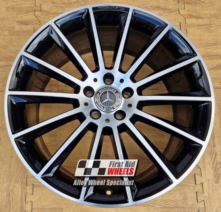 MERCEDES E CLASS 1X 20'' GENUINE AMG TURBINE BLACK DIAMOND CUT REAR REFURBISHED ALLOY WHEEL T213