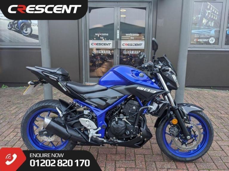 YAMAHA MT-03 2019 - ICON BLUE - 6 YAMAHA SERVICE STAMPS - TAIL TIDY - FLY SCREEN