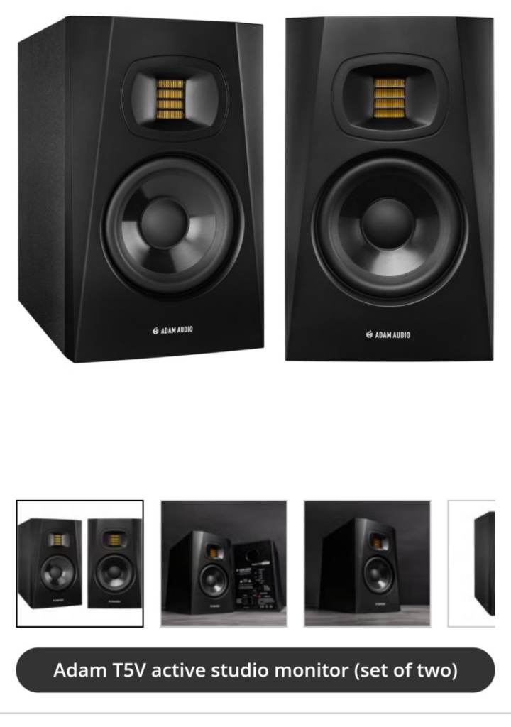 Adam T5V active studio monitors 