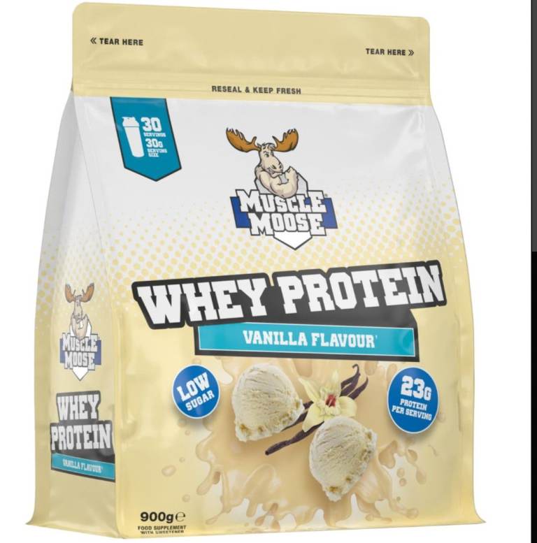 Muscle Moose Whey Protein Vanilla Flavour 900g
