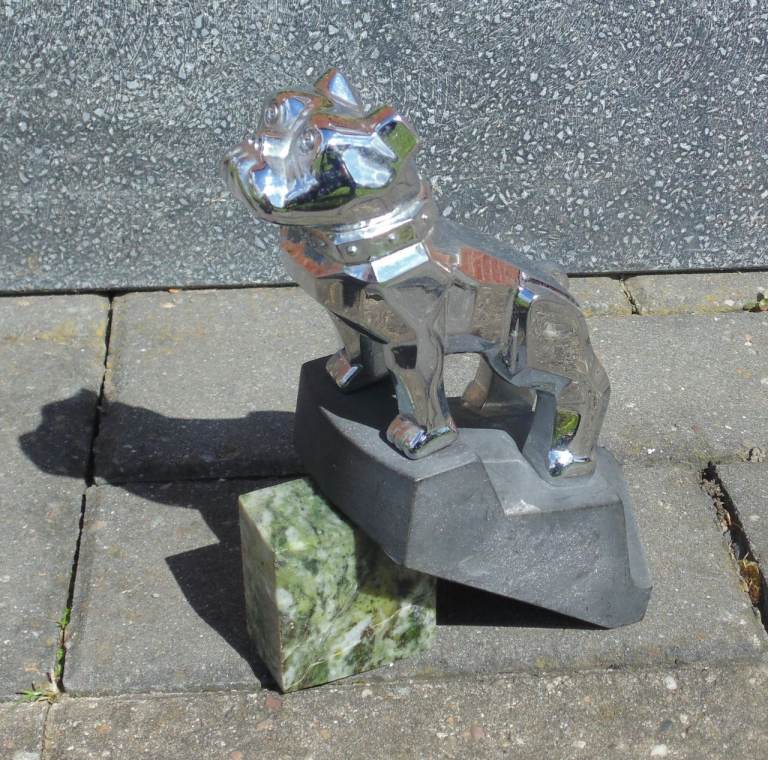 (#W13) metal mack truck  car mascot statue ornament (Pick up or post, Dy4 area)