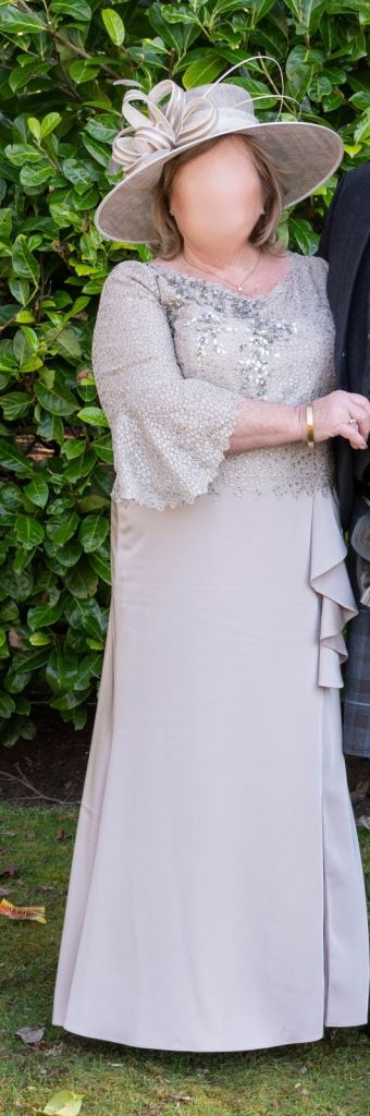 Couture Club Mother of the bride/groom dress - light taupe coloured dress size 20/22