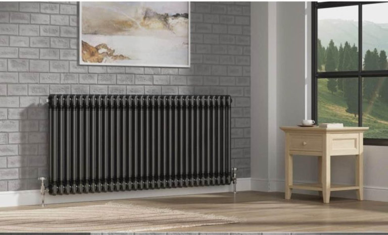 New Helena MKII Raw Metal 2 Column Horizontal Radiator 600 x 785mm RRP £459 Our Price £175