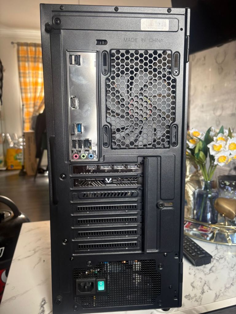 Gaming PC with Intel i5, RTX 5060, 16GB RAM, and 500GB SSD