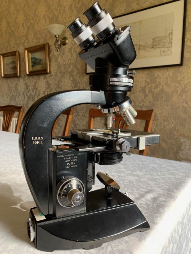 Vintage Cooke Troughton & Simms M25 Binocular Research Microscope - circa 1950s