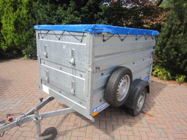 Wychavon 7x4 extended height trailer,Spare wheel,Jockey wheel,Steady props,Flat cover.