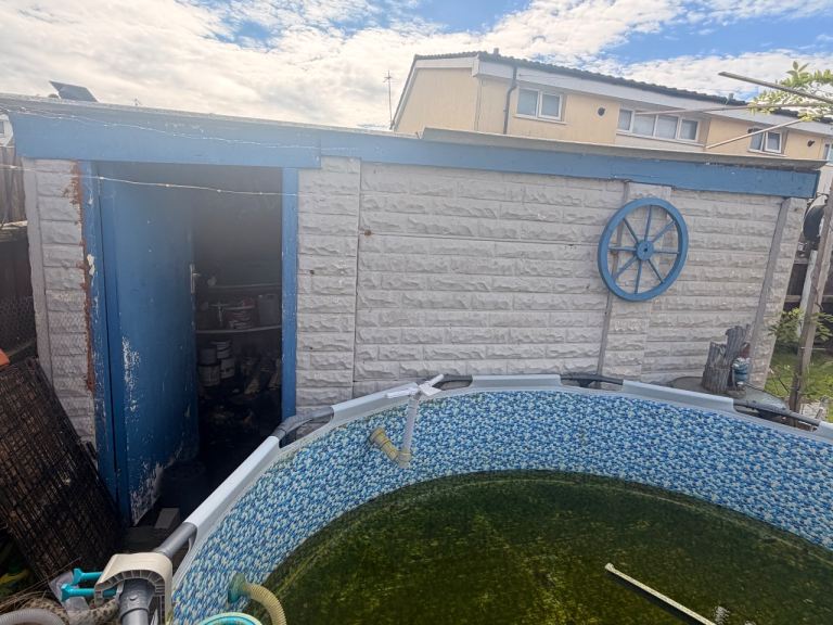 9ft x 14ft Concrete Sectional Garage / Workshop - £350 ONO