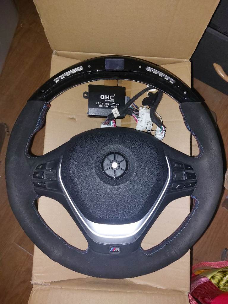 LED BMW 1 2 3 4 SERIES F20 F22 F30 F32 F36 MSPORT ALCANTARA STEERING  WHEEL