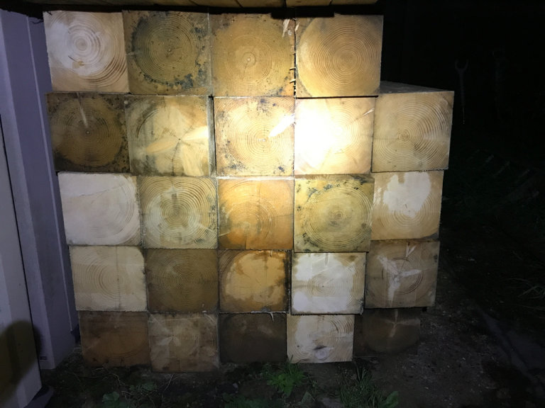 image for Pine Timber Wood Beam Thick 200mm x 200mm x 1145mm. X24