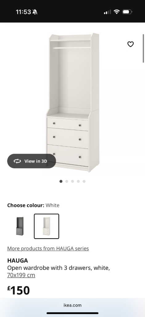 IKEA Hauga Open Wardrobe