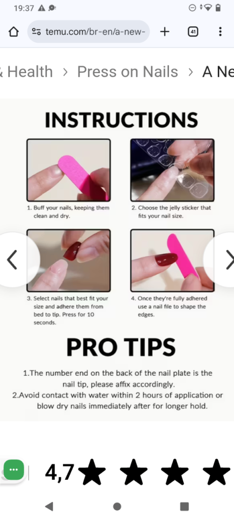 24pcs of rectangular long press-on fake nail stickers in pink fashionable & 1 nail file & 1 jell