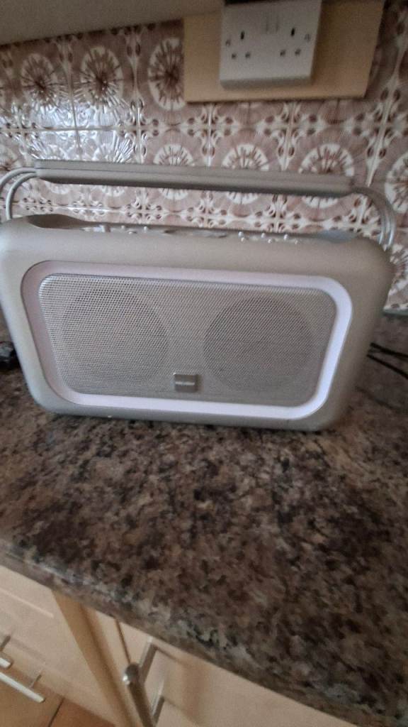 Bush DAB radio in silver grey