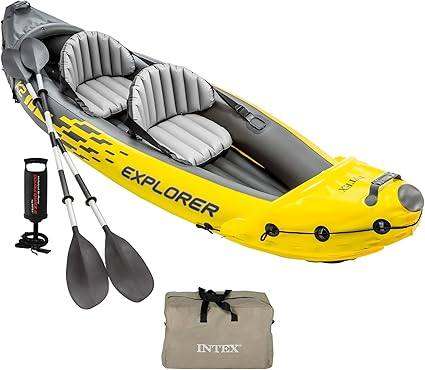 Intex Explorer K2 2-Person Inflatable Kayak Set – Used Once – Paddles & Pump Included
