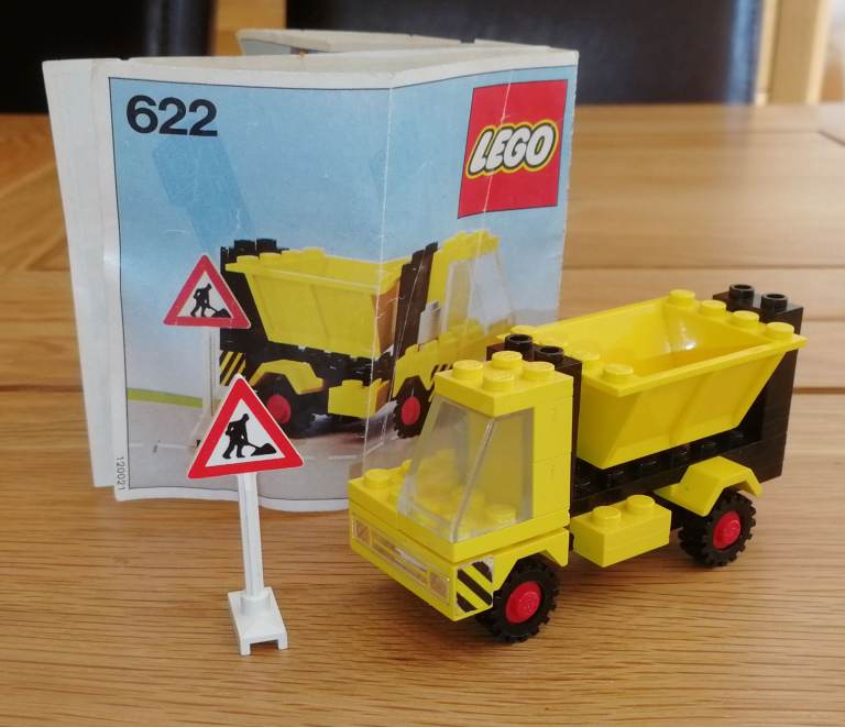 Vintage Lego 622 Classic Town Construction Tipper Truck With Instructions 1978