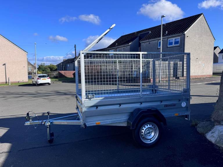 Brand new Zaslaw 205SU 7ft x 4ft single axle tipping trailer with 80cm mesh