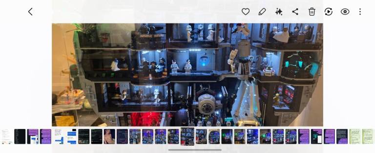 LEGO Death Star 2025 Fully Built With Expensive Light Kit Installed AND IN CUSTOM DISPLAY CASE