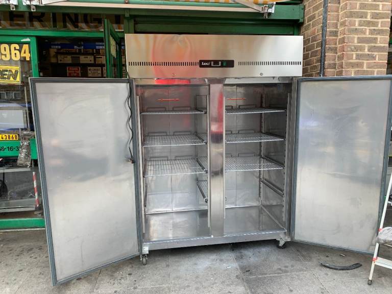 Commercial Double Door Stainless Steel  Freezer CATERING CAFE KEBAB CHICKEN RESTAURANT