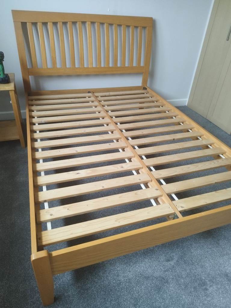 Oak double bed 