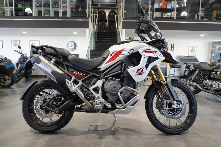 Triumph Tiger 1200 Desert Edition, 2026, Crystal White. IN STOCK NOW ONLY £1799