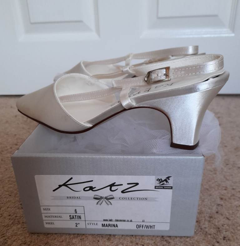 Slingback bridal shoes