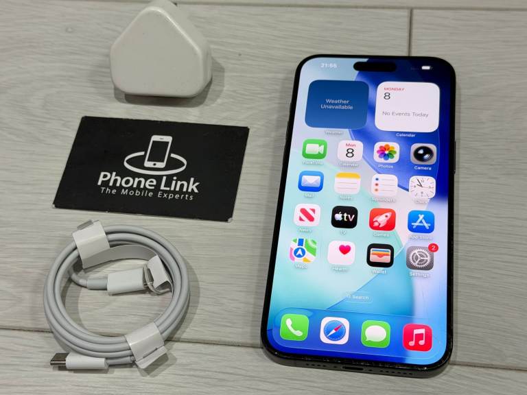 📱Black Titanium Apple iPhone 15 Pro Max 256GB Unlocked All Networks + Warranty 🍎 - P1579