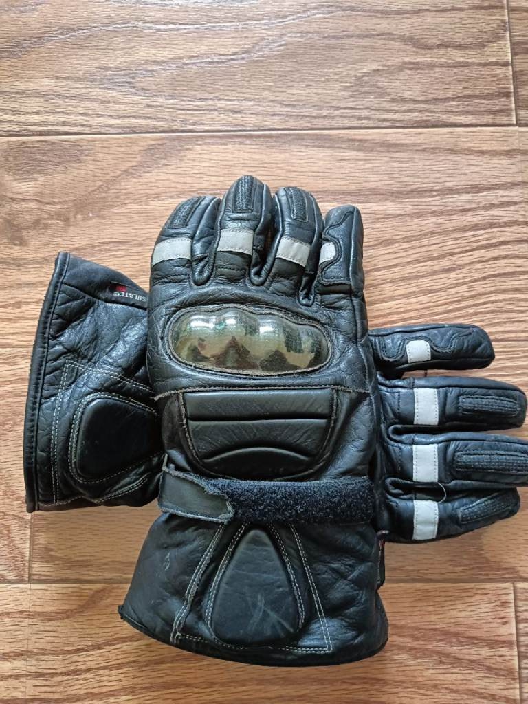 Crane leather motorbike gloves 
