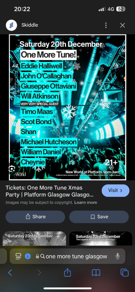 One more tune arches Glasgow 