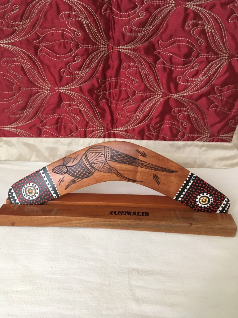 ROMIKE ABORIGINAL ART 12” Inch Boomerang Hand Made in Australia BNIB