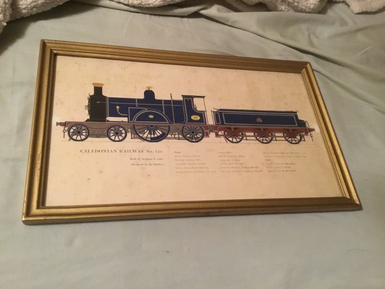image for Train pictures x2 framed 