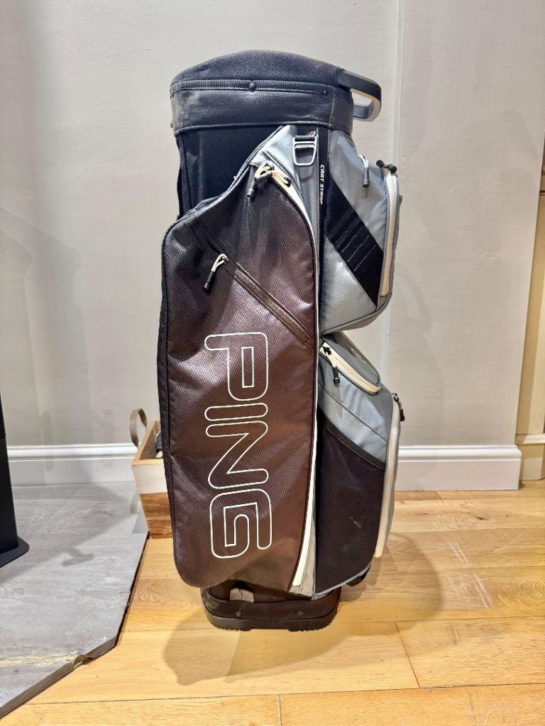 Ping Traverse 14 Way Golf Club Cart Bag Shoulder Strap Handle & Zip Rainhood