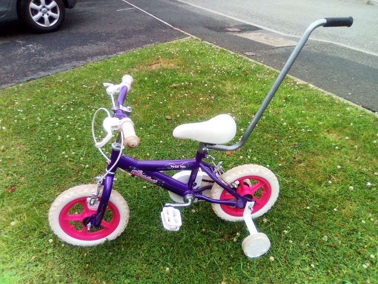 image for Bike with stabilisers and guide handle 