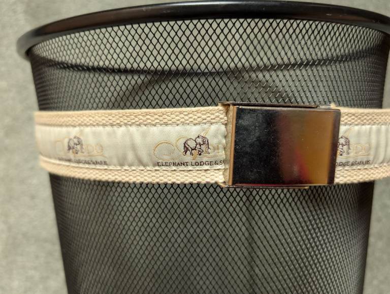 Woven Canvas Belt Elephant Lodge S. Africa