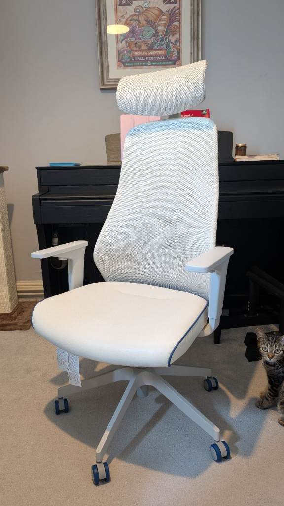 IKEA MATCHSPEL Gaming/Office Chair - White, As New