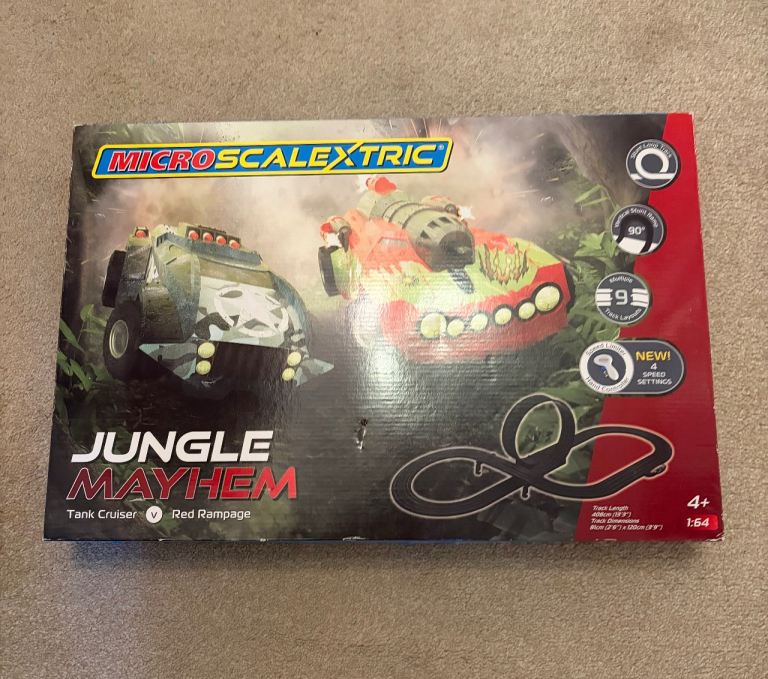 Micro Scalextric Jungle Mayhem Set - As Good As New