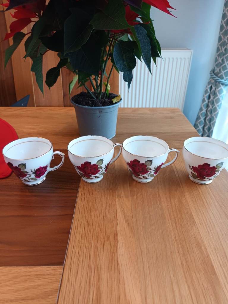 Vintage Duchess Bone China Tea Cups and Dinner Plate,(REDUCED PRICE)